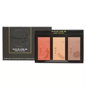 한국양봉농협 1등급 자연벌꿀 스틱 3종세트 밤꿀, 계피, 홍삼꿀(10g x 30포)