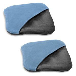 백엔트리 2피스 사각형 스크린 클리닝 천 가능한 그립 및 클리너, 슬리브, 렌즈용 재사용 터치 리버서블 물티슈(파란색 회색) 카메라 디스플레이 자동차 대시보드 극세사