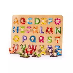알파벳 대문자 꼭지퍼즐 유아영어놀이 돌아기교구 아기교구