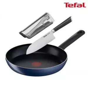 테팔 드레스블루 프라이팬 28cm+에버샤프 칼 산도쿠 식도 16.5cm+전용 칼갈이 케이스 TFC-DB8EVST16