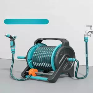 정원용 물 호스 세차 노즐 급수 고압 분사 분사기 분사건 청소용 세차호수 자동 호스 릴 50m 세트 + 고압