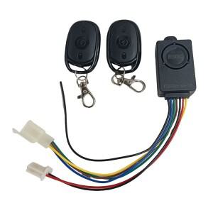 36-72V 125dB 도난 방지 전기 자전거 경보 시스템 스마트 전동 스쿠터 보안 분실 리모컨 감지기 알람