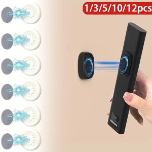 TV 및 에어컨에 적합한 자석식 리모컨 거치대 - 드릴링 필요 없는 벽걸이형 접착식 후크