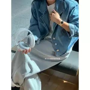 가을 여성용 청 자켓 재킷 칼라 숏 긴팔 코트 ST3