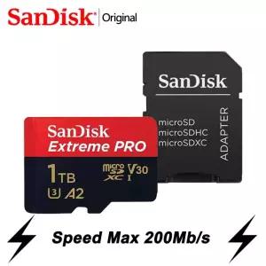CF카드리더기 SanDisk 샌디스크 Extreme PRO 마이크로 SD 카드 플래시 메모리 U3 4K V30 TF 128GB 64GB 32G