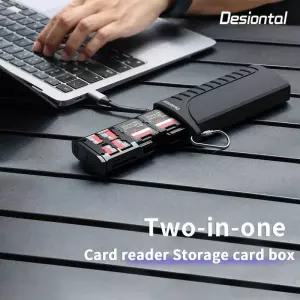 CF카드리더기 Desiontal DK-10 고속 SD 카드 리더기 USB 31 Type-C SDTFSIM 휴대용 케이스카메라 스마트폰