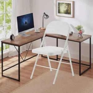 패딩 쿠션과 등받이가 있는 흰색 접이식 의자 1팩 휴대용 헤비 듀티 메탈 프레임 상업용 시트 330LBS