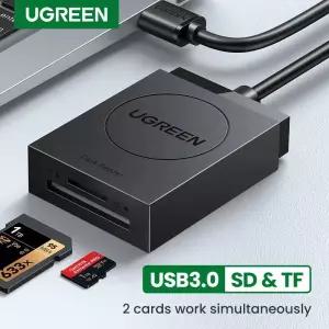 CF카드리더기 UGREEN 카드 리더 2-in-1 USB30 USB-C OTG to SD 마이크로 TF 노트북 PC 윈도우 Linux Cardre