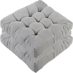 LYLNBYWK 명상 바닥 쿠션 세트 2개 두꺼운 베개 다다미 거실 요가용 대형 사각 시트 메모리 스펀지 블록