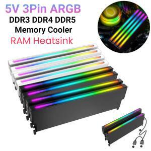데스크탑 PC RAM 메모리용 모듈 쿨러 ARGB AURA 싱크 방열판 라디에이터 DDR3 히트 스프레더 5V 3 핀