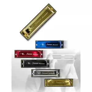 EASTTOP 하모니카 SWAN 10 홀 블루스 휴대용 20 노트 금속 탑 수지 빗 인청동 리드