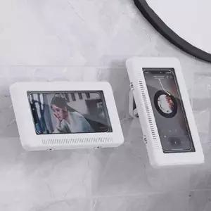 샤워용 방수 핸드폰거치대 욕실 벽걸이 주방 스마트폰 무타공