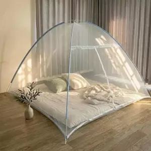 바닥없는 원터치 침대 대형 텐트 여름 모기장 방충망