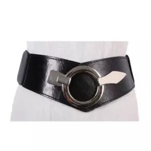 여성 와이드 벨트 원피스 코트 스판 밴딩 가죽 허리띠