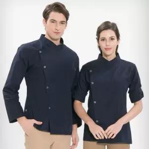 쉐프유니폼 똑딱이 버튼식 간편 착용 요리사 긴팔 메쉬 조리복