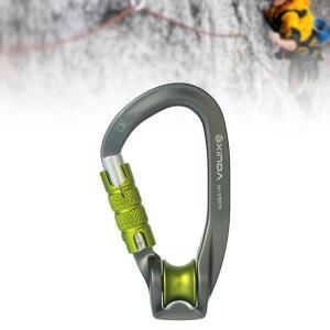 암벽 등반용 풀리 카라비너 고속 설치 D형 락 나사형 스크류게이트 (여행 야외 하이킹 라펠링