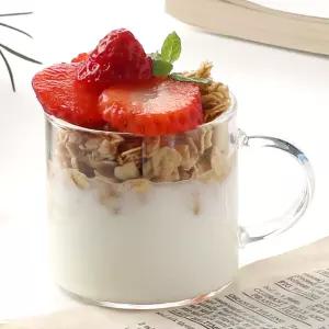 홈카페 손잡이 내열 유리컵 1호 투명 버츄오 아이스 커피잔 컵