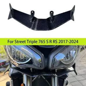 오토바이 카본 파이버 프론트 스포일러 스포츠 다운포스 네이키드 윙 디플렉터 케이스 트라이엄프 스트리트