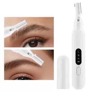 여성용 전기 눈썹 트리머 펜슬 미니 휴대용 자동 제모기 충전식 면도날 포함 얼굴용