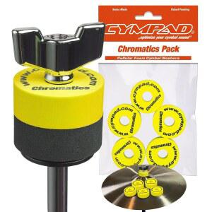 심패드 옐로우 크로매틱스 폼 심벌 패드 세트 고밀도 메모리 워셔로 사운드와 내구성을 향상시켜 모든 스탠드에 적합 - 40/15mm