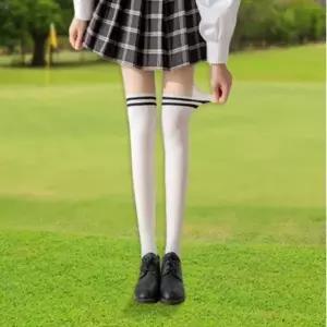 여자 투톤 골프 스타킹 사계절 오버 니삭스 레깅스 골프웨어 타이즈