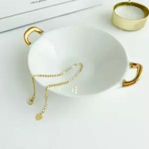 체인 하트 딸랑이 14k 18k 팔찌18k화이트골드17cm