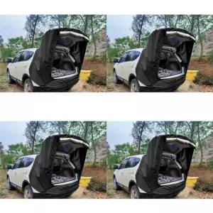 ( )차박 트렁크텐트 125x95x150cm 폴대형 블랙 카텐트 차량용텐트