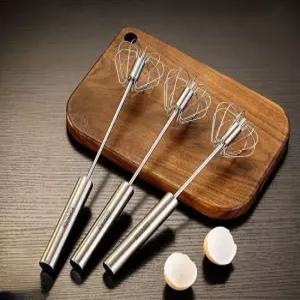 반자동 계란 비터 믹서 스테인레스 핸드 거품기 베이킹 수동 스틸