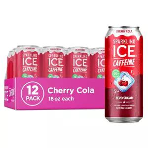 스파클링 스 카페인 소다 쇼핑 체리 콜라 완벽 탄산수 70mg 설탕 제로 제 및 비타민 포함 16플로즈 캔