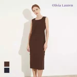 [올리비아로렌] 린넨 슬리브리스 원피스_VOCOA3M4411