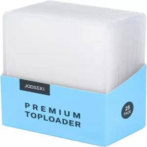 JODSSXI 25개 슈퍼 클리어 레귤러 탑로더 및 카드용 - 35피트 MTG 프리미엄 하드 표준 프로텍터 약간