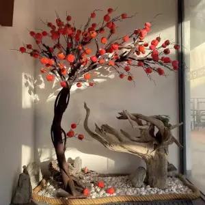 인조 감나무 카페 나무 꾸미기 장식 대형 가을장식 과일 인테리어