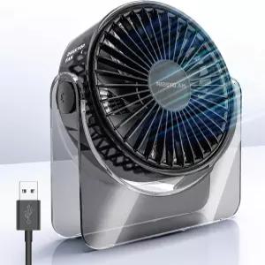 NISSYO.AM USB 책상 선풍기 6인치 휴대용 테이블 조용하고 강력한 냉방 침실 사무실 여행용 개인용 미니