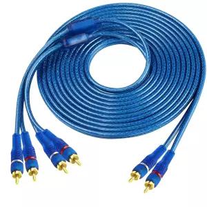 메이윌라 RCA 카 오디오 Y 스플리터 케이블 2채널~4채널 인터커넥트 2수~4수 골드 도금 트위스트 페어