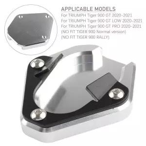TRIUMPH Tiger 900 GT LOW PRO 2020-2021 용 킥스탠드 풋 사이드 스탠드 익스텐션 패드 지지대 확대 플레이
