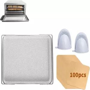 Ninja sp151 플립 토스터 오븐 및 포함된 액세서리 교체용 양피지 프라이어와 1쌍이 호환되는 바구니 키트