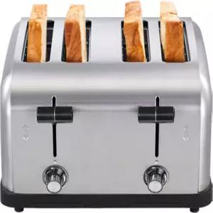 탄신 1800W 상업용 등급 4-슬라이스 팝업 - 크럼 스틸 위한 설정 브레드 베이글 6-브라운 토스터 빵용