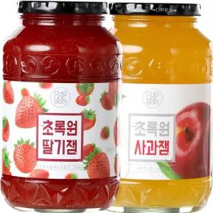 딸기잼 초록원 + 사과잼 1kg