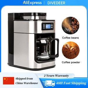DEER 자동 커피 머신 그라인더 1개 포트 드립 소형