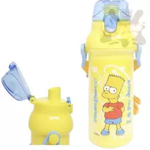 참깨샵 어린이집물통 심슨 어깨끈 원터치 물병
