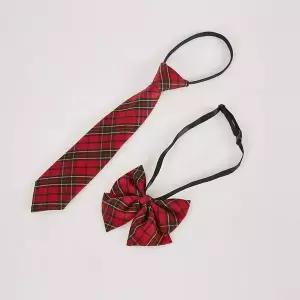 TBZ 교복몰 아기전용 넥타이 리본 (레드체크 계열) 타이