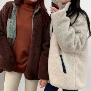 양면후리스 아우터자켓 양털 뽀글이집업 여성잠바 EUR1+3aUc
