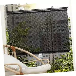 실외 베란다 창문 롤 스크린 차양막 햇빛 차단 블라인드 부착형 설치 간편 자외선