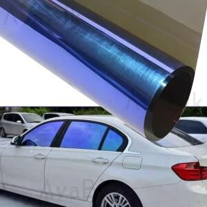 [호환품]블루 퍼플 카멜레온 사이드 윈드스크린 솔라 틴트 셀프 접착 유리 스티커 선쉐이드 필름 자동차 햇