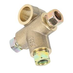 브레이크 티 3/16 파이프 스틸 T-유니온 M10 수나사 127BAR 내압 자동차 트럭 트레일러 유압 피팅 부품