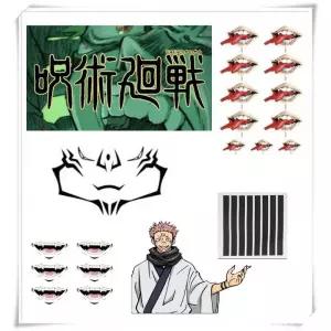 주술회전 Jujutsu Kaisen 스티커 Cosplay Prop 애니메이션 Ryomen Sukuna Inumaki Toge 방수 문신