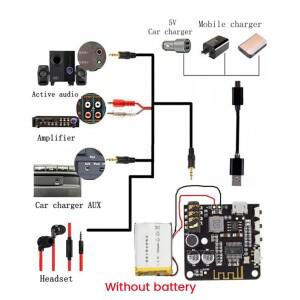 B16C-BT5.0 오디오 프로 수신기 AUX 케이블 MP3 블루투스 디코더 무손실 자동차 스피커 앰프 보드 모듈