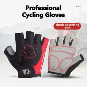 야외 사이클링 충격 흡수 하프 핑거 장갑 (남여공용) 미끄럼 방지 산악 자전거 오프로드  사냥