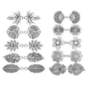 호환품레트로 복고풍 엔틱 가디건 클립 케이프 숄 셔츠 스웨터 칼라 오리 진주 라인스톤 블라우스 버클 의