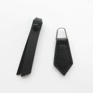 패딩자크수선 지퍼 1 개 인공 가죽 슬라이더 배낭 의류 당겨 스트랩 헤드 봉제